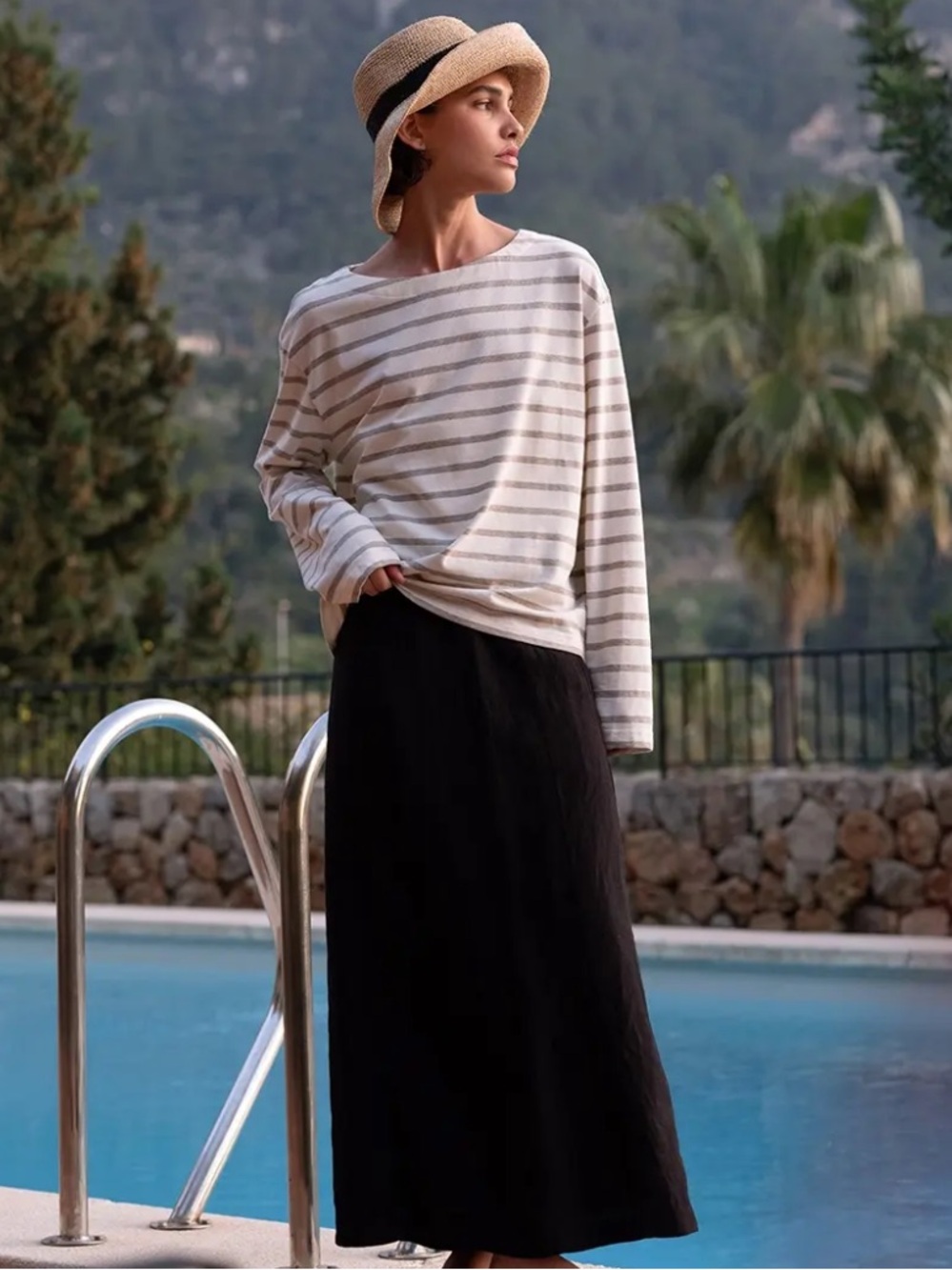 Jenni Kayne Claude Striped Top Medium